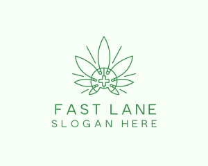 Medical Marijuana Outline logo design