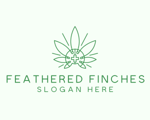 Medical Marijuana Outline logo design