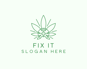 Medical Marijuana Outline logo design