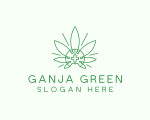 Medical Marijuana Outline logo design