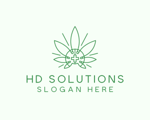 Medical Marijuana Outline logo design