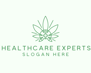 Medical Marijuana Outline logo design