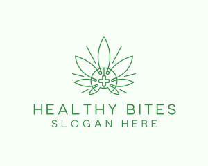 Medical Marijuana Outline logo design