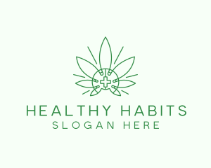 Medical Marijuana Outline logo design