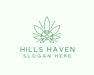 Medical Marijuana Outline logo design