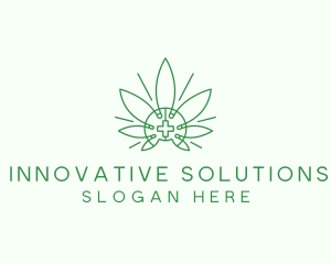 Medical Marijuana Outline logo design