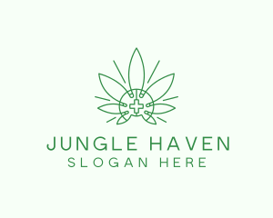 Medical Marijuana Outline logo design