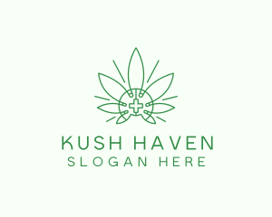 Medical Marijuana Outline logo design