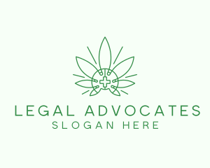 Medical Marijuana Outline logo design