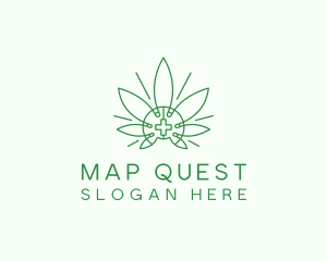 Medical Marijuana Outline logo design