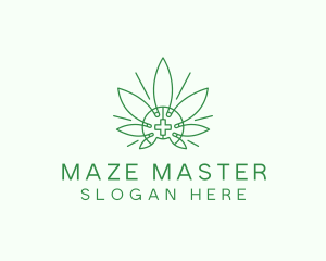 Medical Marijuana Outline logo design