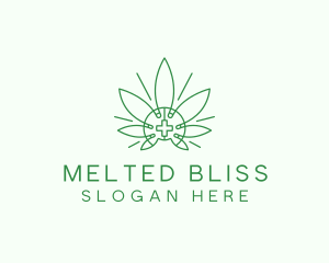 Medical Marijuana Outline logo design