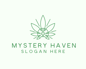 Medical Marijuana Outline logo design