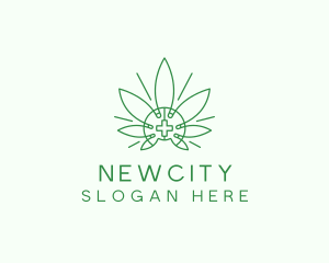 Medical Marijuana Outline logo design