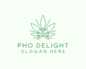 Medical Marijuana Outline logo design