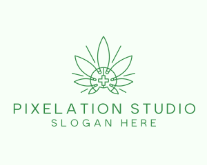 Medical Marijuana Outline logo design