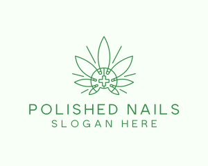 Medical Marijuana Outline logo design