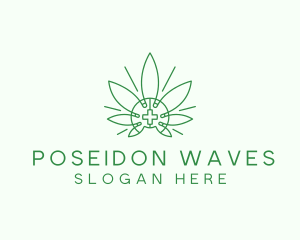 Medical Marijuana Outline logo design