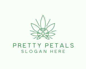 Medical Marijuana Outline logo design