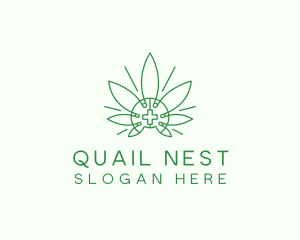 Medical Marijuana Outline logo design