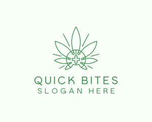 Medical Marijuana Outline logo design