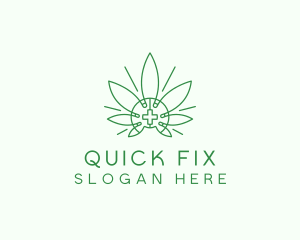 Medical Marijuana Outline logo design