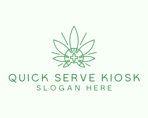 Medical Marijuana Outline logo design