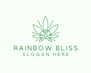 Medical Marijuana Outline logo design