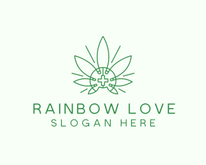 Medical Marijuana Outline logo design