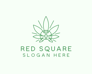 Medical Marijuana Outline logo design