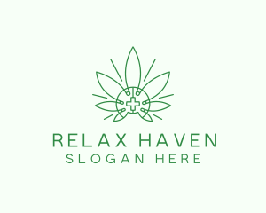 Medical Marijuana Outline logo design