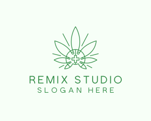 Medical Marijuana Outline logo design