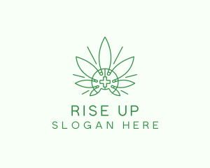 Medical Marijuana Outline logo design