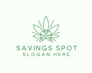 Medical Marijuana Outline logo design