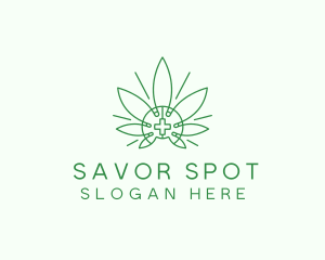 Medical Marijuana Outline logo design