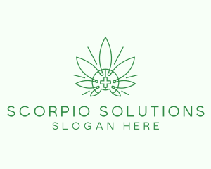 Medical Marijuana Outline logo design