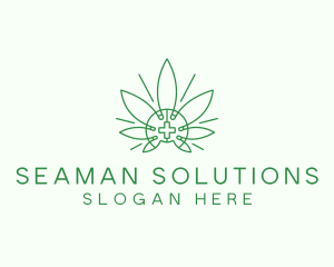 Medical Marijuana Outline logo design