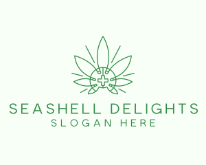 Medical Marijuana Outline logo design