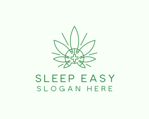 Medical Marijuana Outline logo design