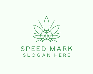 Medical Marijuana Outline logo design