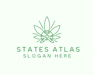 Medical Marijuana Outline logo design