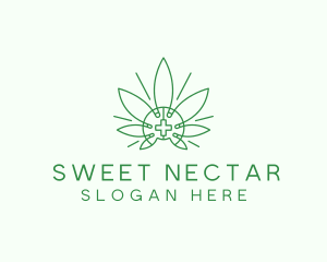 Medical Marijuana Outline logo design