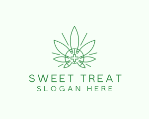 Medical Marijuana Outline logo design