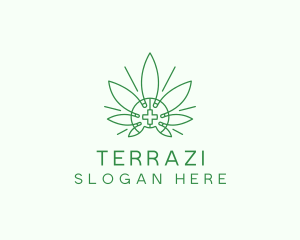 Medical Marijuana Outline logo design