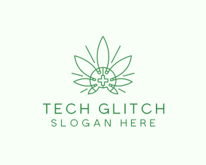 Medical Marijuana Outline logo design