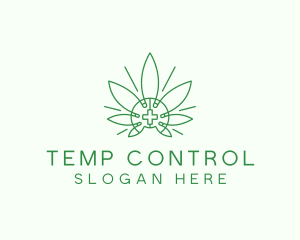 Medical Marijuana Outline logo design