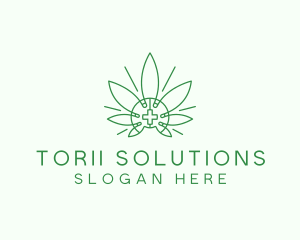 Medical Marijuana Outline logo design