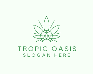 Medical Marijuana Outline logo design