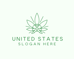 Medical Marijuana Outline logo design