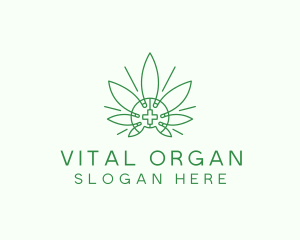 Medical Marijuana Outline logo design